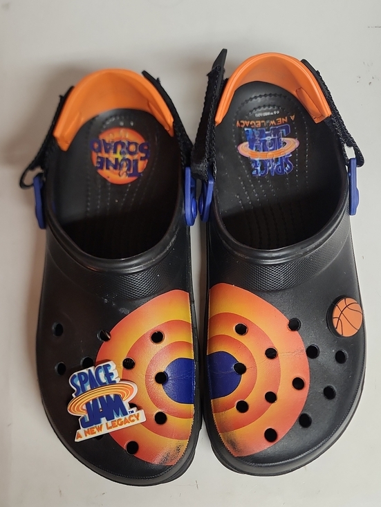 CROCS Other - Space Jam RARE Tune Squad Black Clog Shoes with Orange Accent Size M 11